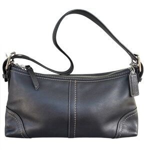 Coach Black Baguette Leather Shoulder Bag